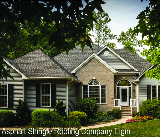 asphalt shingle roof for residential home in Elgin IL