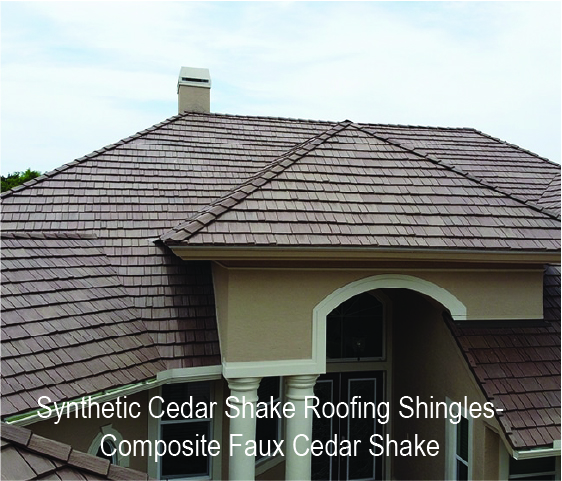 Synthetic Cedar Shake Roofing Shingles- Composite Faux Cedar Shake