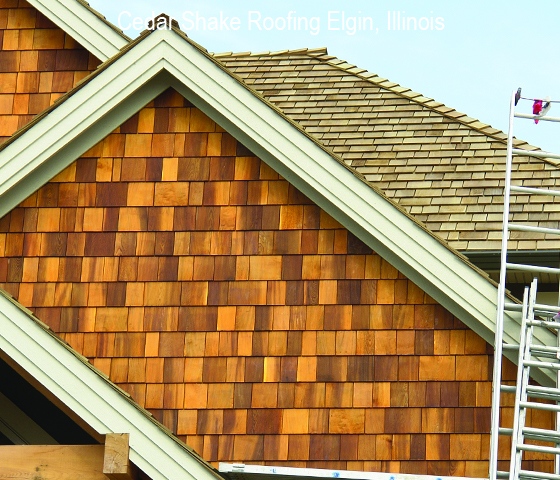 wood cedar shake roof for elgin IL home